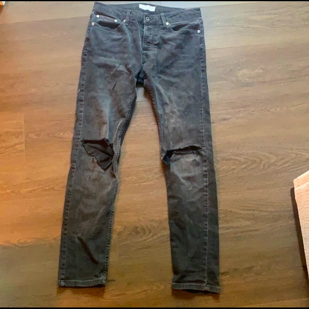 Topman Black Stretch skinny jeans Sz 32